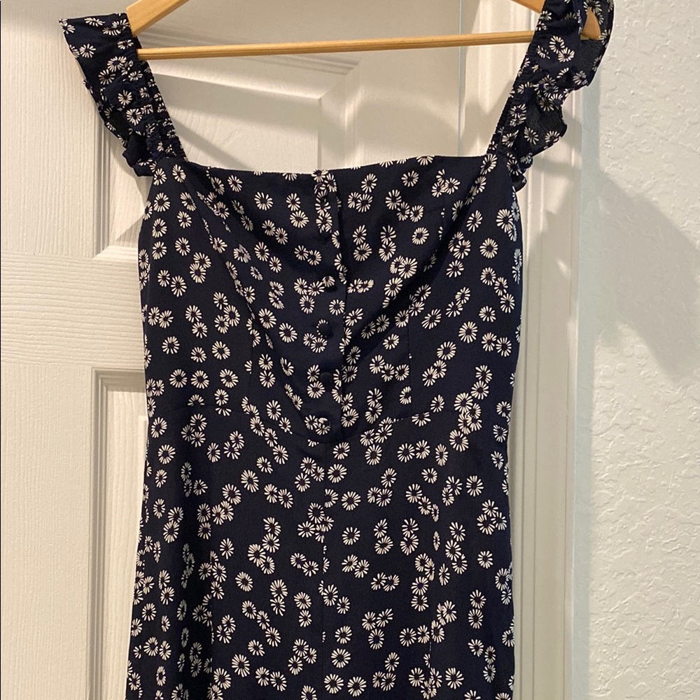 Flynn Skye : Blue and White Floral Jumpsuit Sleeveless Wide-Leg